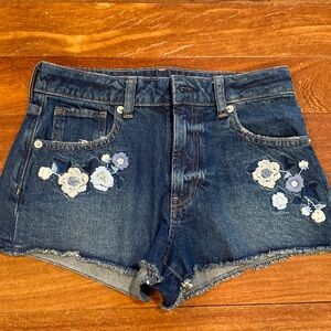 Gap Girls Size 16 Embroidered Denim Shorts